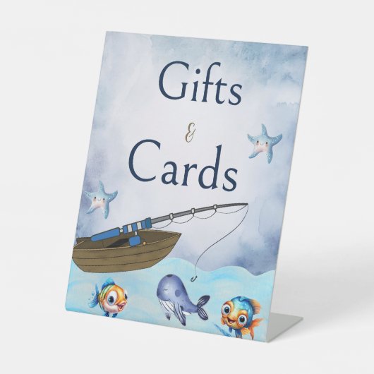 Geschenk und Karten für Fischereifahrzeuge Sockelschild (Vorderseite)