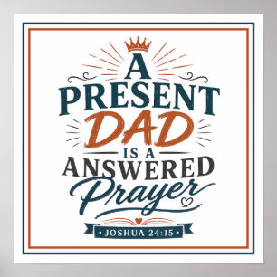 Geschenk Vater ist ein erhörtes Gebet Christliche Poster