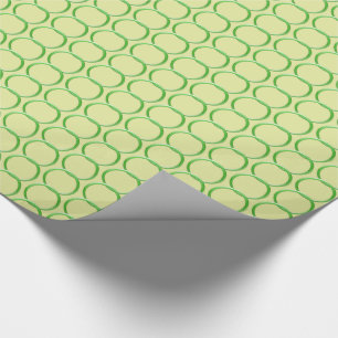 Geschenk-Verpackung - Kettenglieder - Grün auf Geschenkpapier