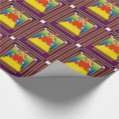 Geschenk-Verpackung mit abstraktem Geschenkpapier (Ecke)