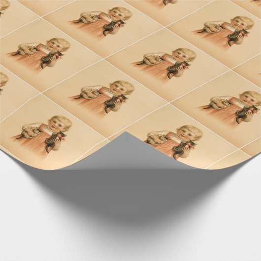 Geschenk-Verpackung - zwei Kätzchen Geschenkpapier (Ecke)