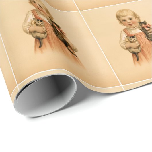 Geschenk-Verpackung - zwei Kätzchen Geschenkpapier (Rolleneckpunkt)