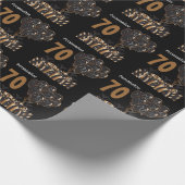 Geschenk-Verpackungs-alles Gute zum Geburtstag 70 Geschenkpapier (Ecke)