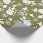 Geschenk-Verpackungspapier des Weihnachtssnowman Geschenkpapier (Ecke)