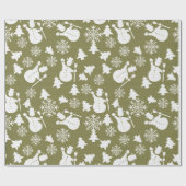 Geschenk-Verpackungspapier des Weihnachtssnowman Geschenkpapier (Flach)
