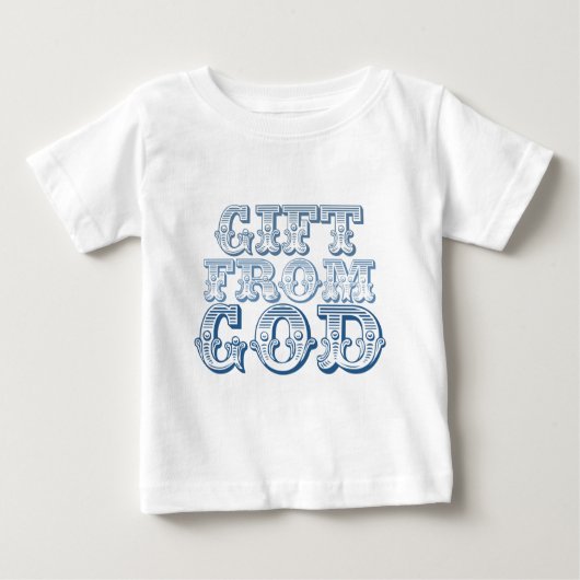 GESCHENK VOM GOTT im Blau Baby T-shirt (Vorderseite)