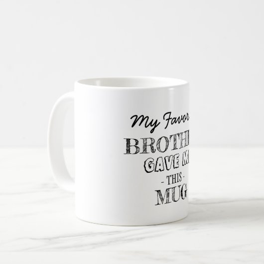 Geschenk von Brother Kaffeetasse (Vorderseite Links)