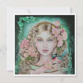 Geschenk von der Feen-Zaunkönig-Platz-Grußkarte Karte