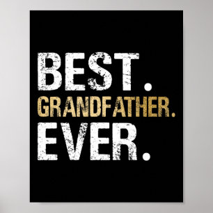 Geschenk von Enkelin Enkel Best Grandfather Poster