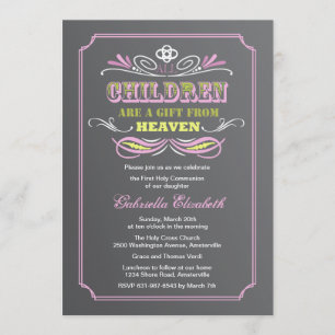 Geschenk von Himmlischer Rosa Einladung