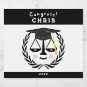 Geschenk von Jurastudenten Schaumweinetikett (Einzelnes Label)