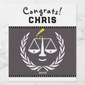 Geschenk von Jurastudenten Weinetikett (Einzelnes Label)