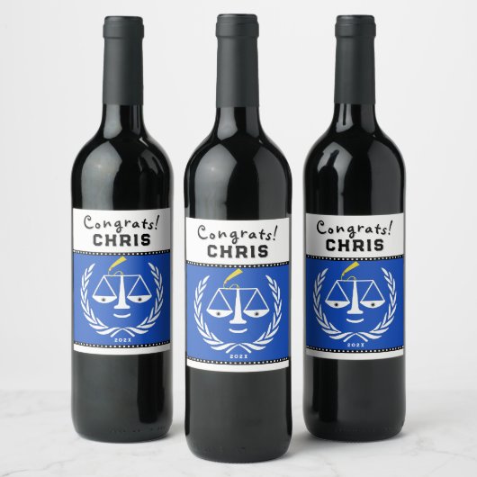Geschenk von Jurastudenten Weinetikett (Flaschen)