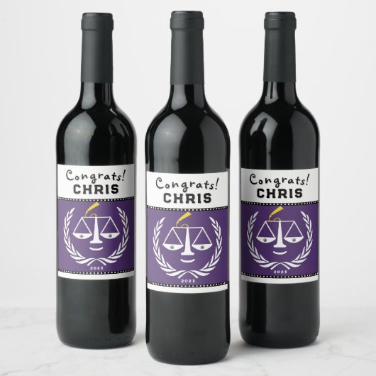 Geschenk von Jurastudenten Weinetikett (Flaschen)