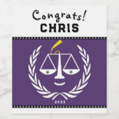 Geschenk von Jurastudenten Weinetikett (Einzelnes Label)