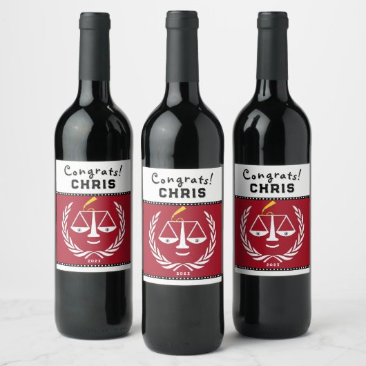 Geschenk von Jurastudenten Weinetikett (Flaschen)