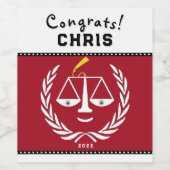 Geschenk von Jurastudenten Weinetikett (Einzelnes Label)