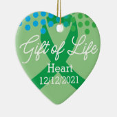 Geschenk von LIfe Transplant individuell anpassbar Keramik Ornament (Rechts)