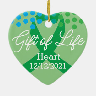Geschenk von LIfe Transplant individuell anpassbar Keramik Ornament