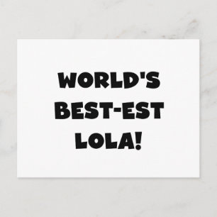 Geschenk von Lola Black and White Tshirts Postkarte