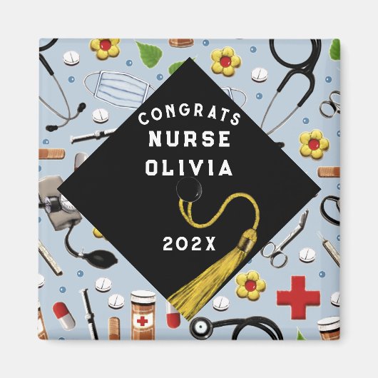 Geschenk von Nurse Grad Glückwunschs Magnet (Vorne)