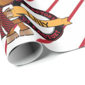 Geschenk von Santa für Kinder Rudolph Cartoon Geschenkpapier (Rolleneckpunkt)