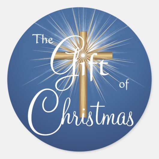 Geschenk von Weihnachtskreuzklebern Runder Aufkleber (Vorderseite)
