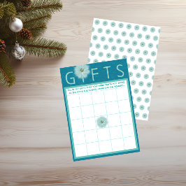 Geschenk-Weihnachtsthemenorientiertes Bingo-Spiel Feiertagskarte