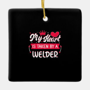 Geschenk Welder Valentinstag Funny für Männer Frau Keramikornament
