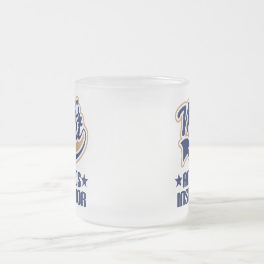 Geschenk-Weltbester Aerobics-Lehrer Mattglastasse (Mittel)