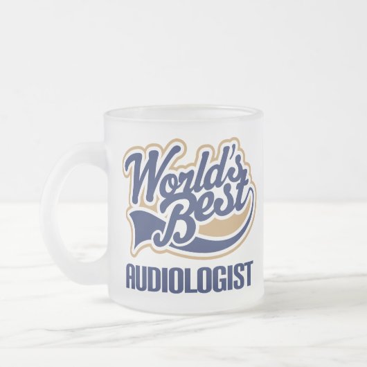 Geschenk-Weltbester Audiologe Mattglastasse (Links)