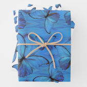 Geschenk Wrap Blauer Morpho Schmetterlinge Geschenkpapier Set (Beispiel)