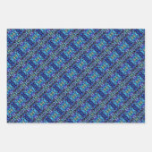 Geschenk Wrap Paper Blue & Lila Iris Geschenkpapier Set (Vorderseite 2)