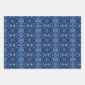 Geschenk Wrap Paper Blue & Lila Iris Geschenkpapier Set (Vorderseite)