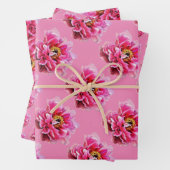 Geschenk Wrap Papier rosa Peonies. (Beispiel)