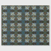 Geschenk Wrap Roll Blue Poinsettia Geschenkpapier (Flach)