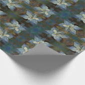 Geschenk Wrap Roll Blue Poinsettia Geschenkpapier (Ecke)