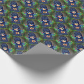 Geschenk Wrap Roll - Kinderkunst - Weihnachtsgel Geschenkpapier (Ecke)