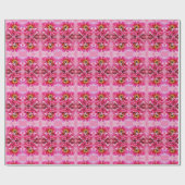Geschenk Wrap Roll Pink Peony. Geschenkpapier (Flach)
