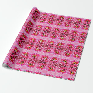 Geschenk Wrap Roll Pink Peony. Geschenkpapier