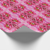 Geschenk Wrap Roll Pink Peony. Geschenkpapier (Ecke)