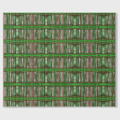 Geschenk Wrap Roll Rot, Grün Schwarz Weave Geschenkpapier (Flach)
