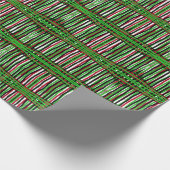 Geschenk Wrap Roll Rot, Grün Schwarz Weave Geschenkpapier (Ecke)