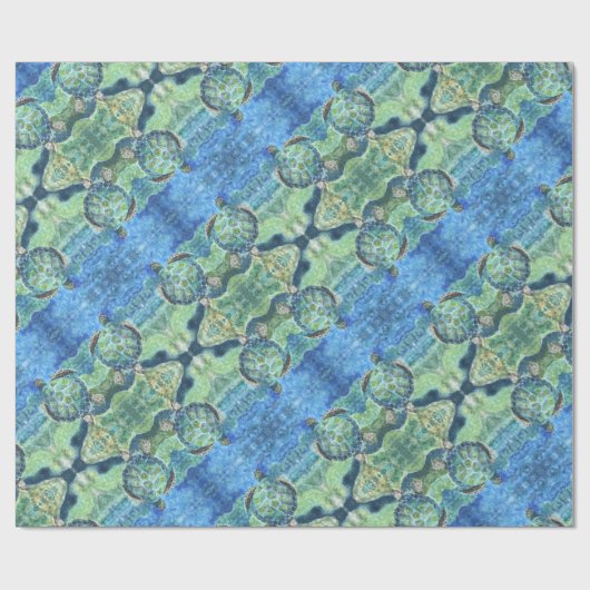 Geschenk Wrap Roll Sea Turtle #2 Geschenkpapier (Flach)