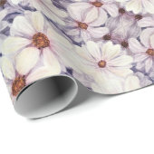 Geschenk Wrap Roll White African Daisies Geschenkpapier (Rolleneckpunkt)