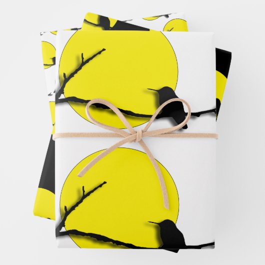 Geschenk Wrap Set - Hummingbird Silhouette Geschenkpapier Set (Beispiel)