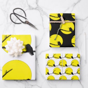 Geschenk Wrap Set - Hummingbird Silhouette Geschenkpapier Set