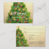 Geschenk-Zertifikat der Rabattkarte (Vorne/Hinten)