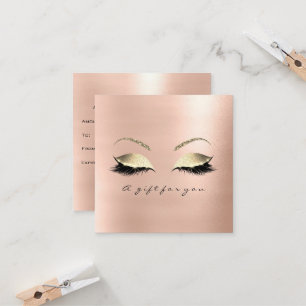 Geschenk-Zertifikat-Rosen-Rosa-Gold peitscht Rabattkarte