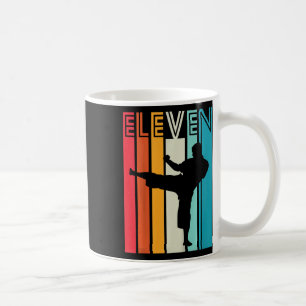 Geschenk zum 11. Geburtstag Karate Retro Taekwondo Kaffeetasse